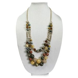 Goldstone Agate Glass Bead Necklace